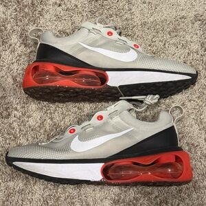 Nike Women’s Air Max 2021 Sz 9 Light Bone Flash Crimson Shoes DH5103-002